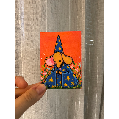 Flower Wizard aceo art card thumbnail 4