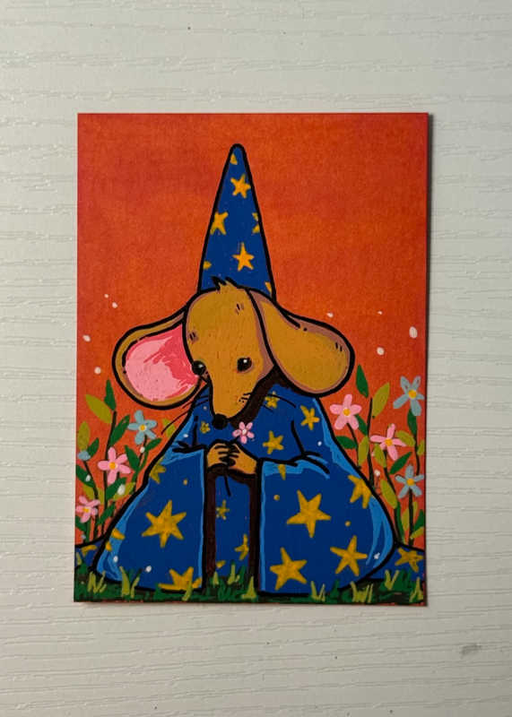 Flower Wizard aceo art card