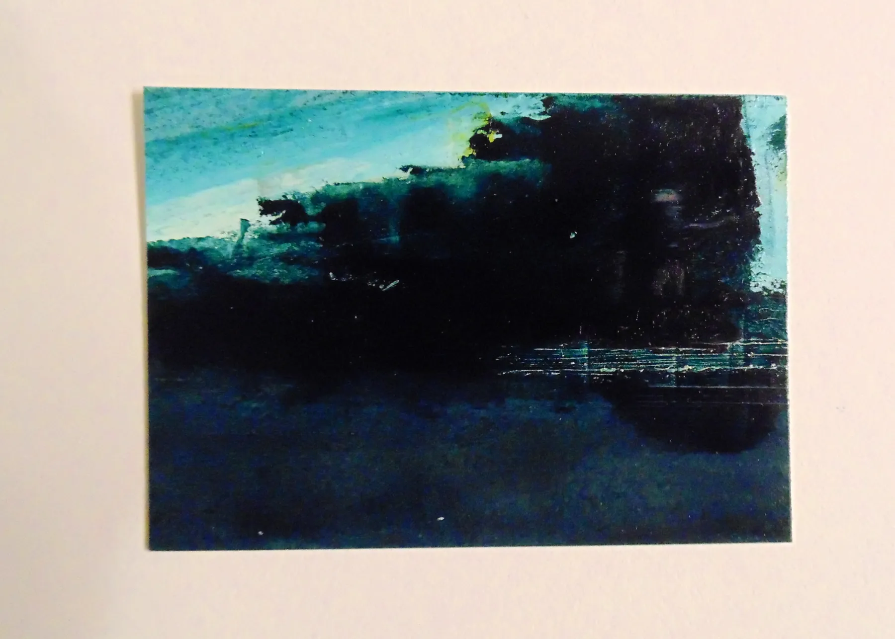 San Gabriel River Landscape original oil painting ACEO aceo art card