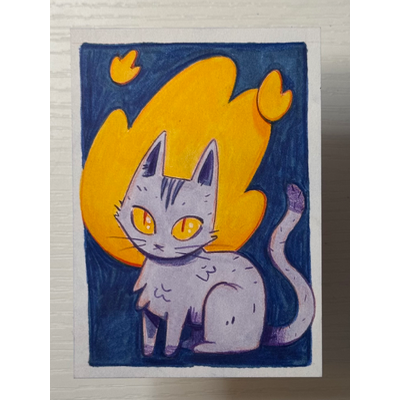 Firestarter aceo art card thumbnail 1