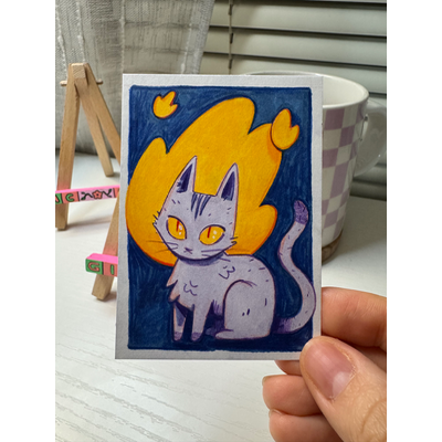 Firestarter aceo art card thumbnail 3