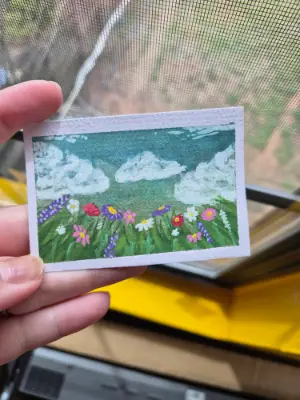 Nine in the Afternoon Landscape aceo art card thumbnail 1