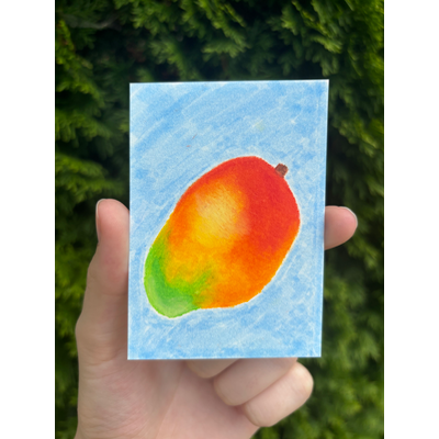 Fresh Mango (Fruits of Summer series) aceo art card thumbnail 1