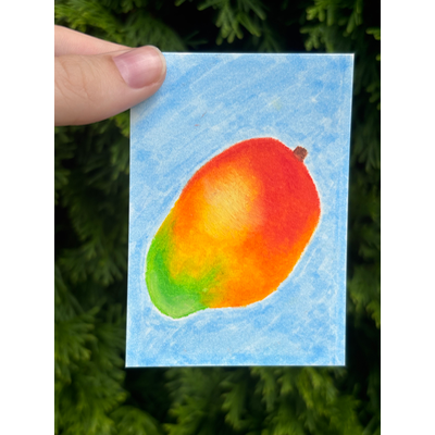Fresh Mango (Fruits of Summer series) aceo art card thumbnail 2