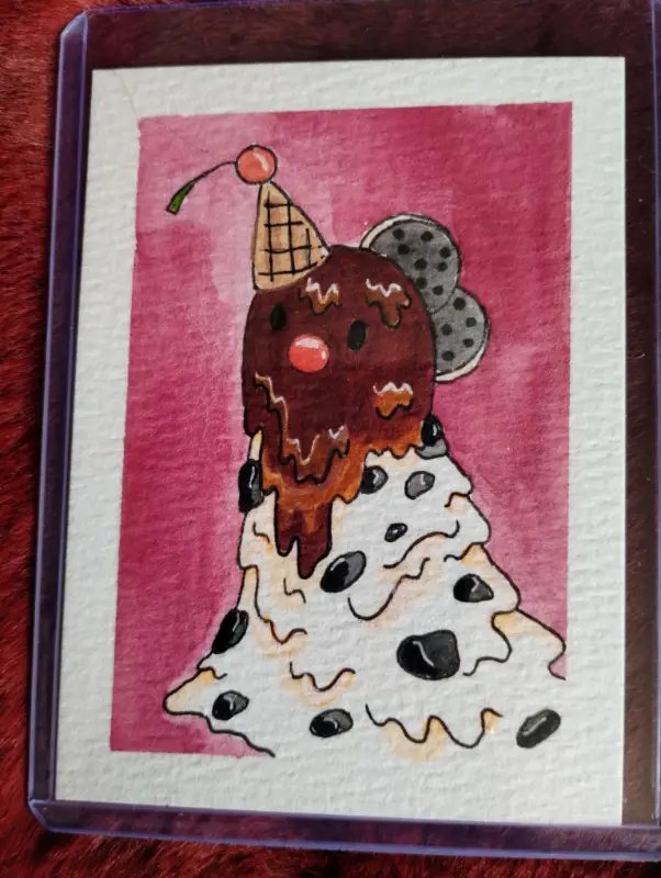 Cookies and Cream aceo art card