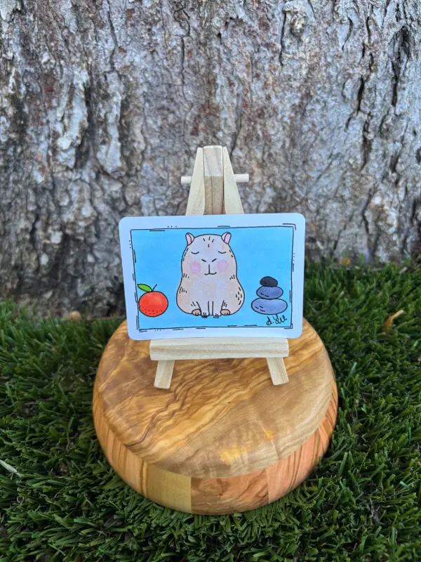 Namaste Caby aceo art card