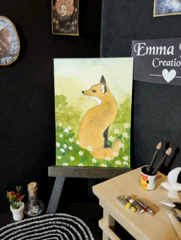 Fox aceo art card