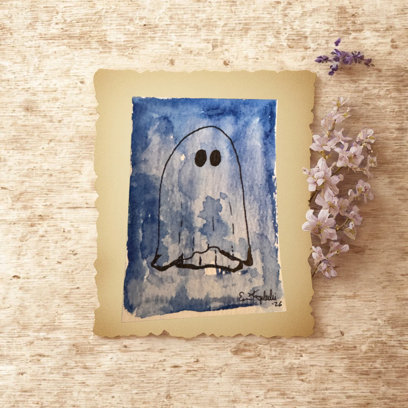 Ghostly Blues aceo art card