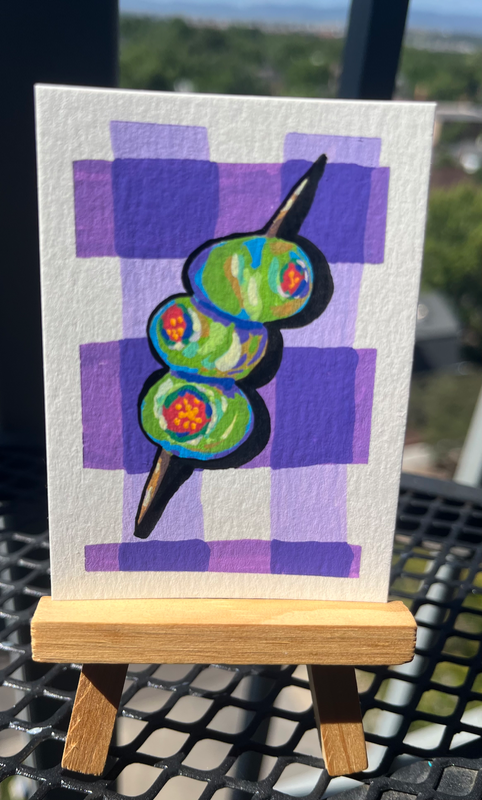 Outrageous Olives aceo art card