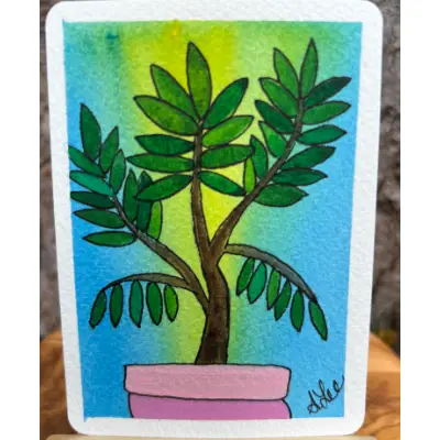 Piper the Palm aceo art card thumbnail 2