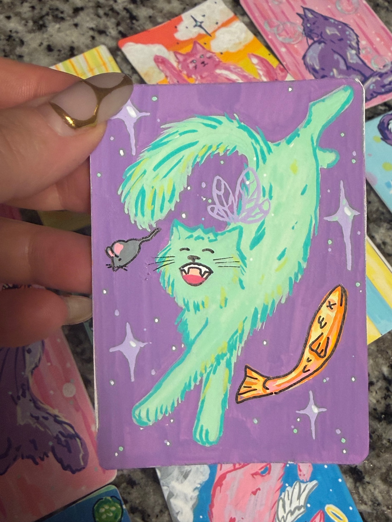 I’m just a girl! aceo art card