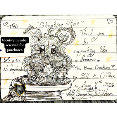 Affirmation ACEO, reminder from the universe to a “Shooting Star.” Handmade, Signed COA, OOAK aceo art card thumbnail 2