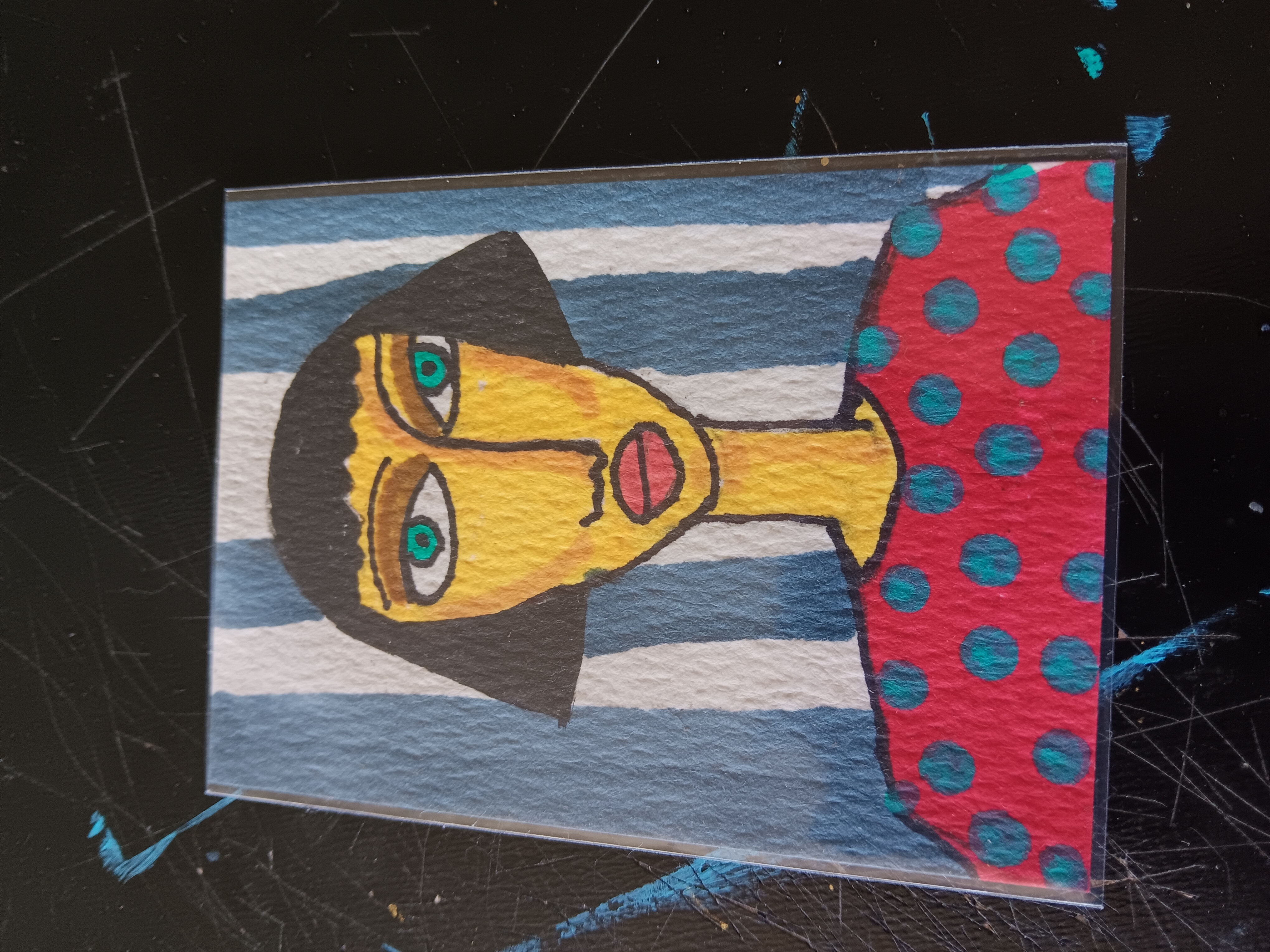 Elsie Abstract Woman aceo art card