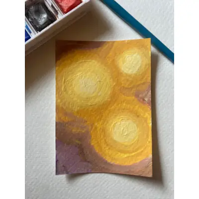 Three Suns aceo art card thumbnail 1