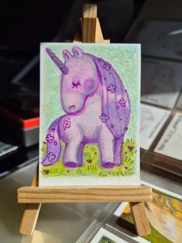 PurpleUni aceo art card