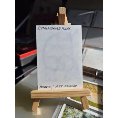 PurpleUni aceo art card thumbnail 2