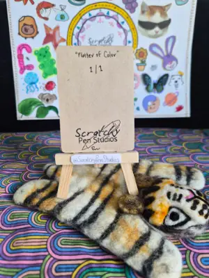 "Flutter of Color" Butterfly aceo art card thumbnail 2