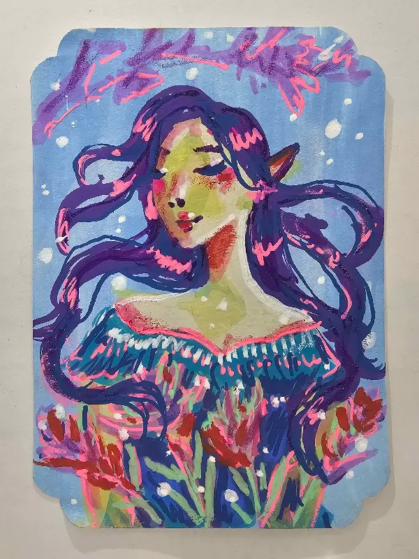 Sprouting aceo art card