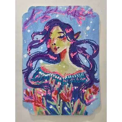 Sprouting aceo art card thumbnail 1