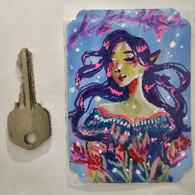Sprouting aceo art card thumbnail 2
