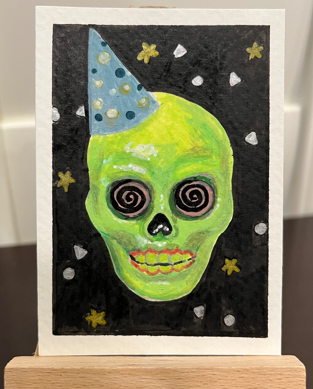 Party Ghoul aceo art card
