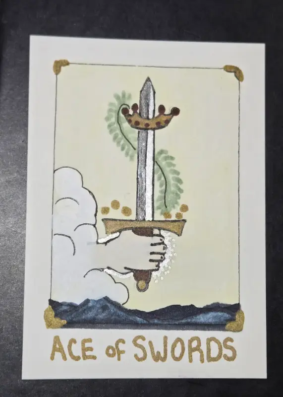 Ace of Swords aceo art card