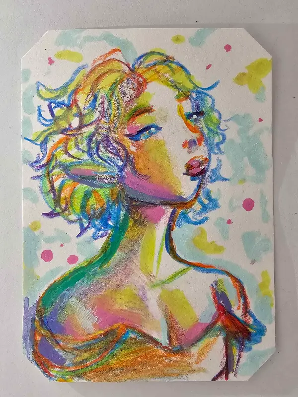 Rainbow Elf aceo art card