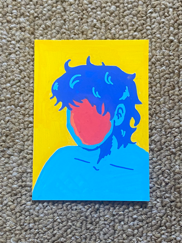 The Boy with No Face aceo art card