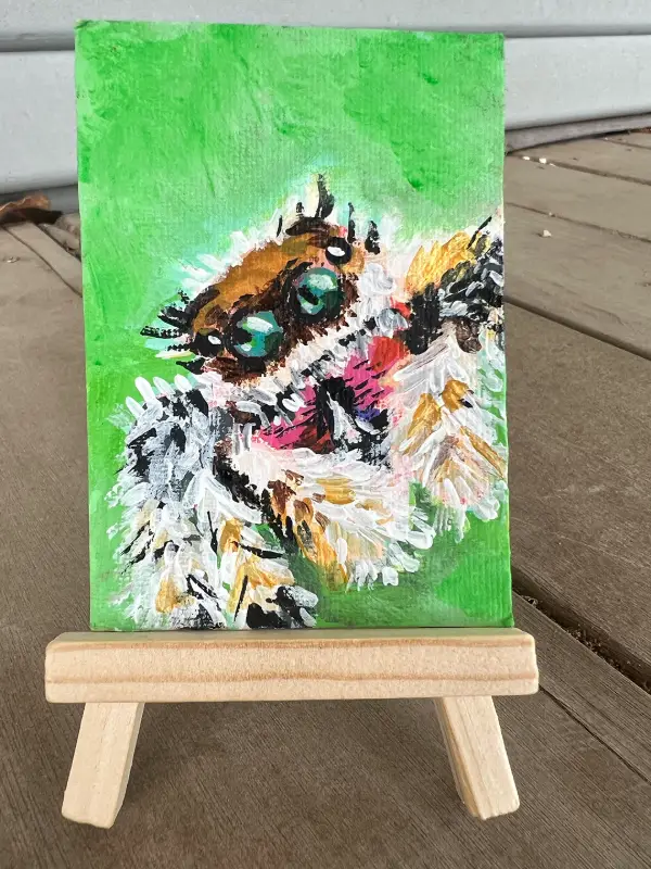 Afraid but Enchanted aceo art card