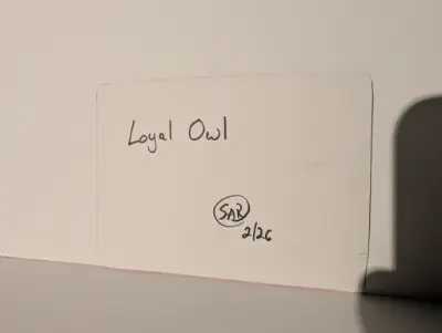 Loyal Owl aceo art card thumbnail 2