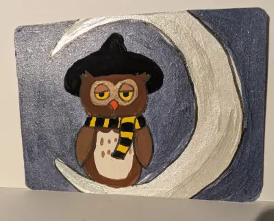 Loyal Owl aceo art card thumbnail 1