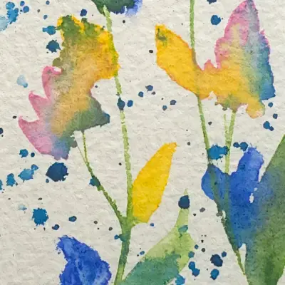 Spring Garden aceo art card thumbnail 2