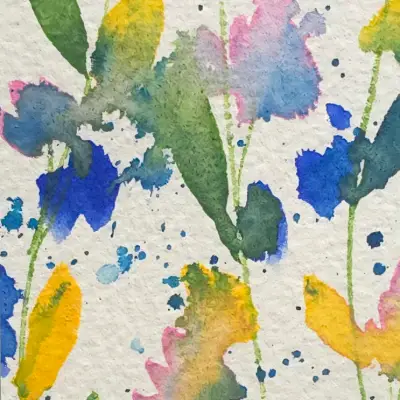 Spring Garden aceo art card thumbnail 3