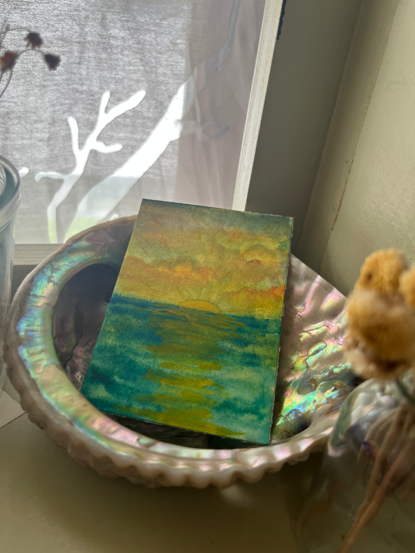 Here Comes the Sun aceo art card