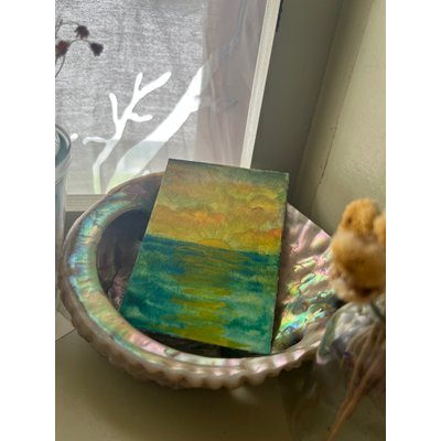 Here Comes the Sun aceo art card thumbnail 1