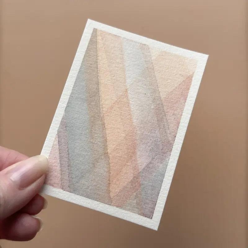 Crossing Paths - Abstract Watercolor aceo art card