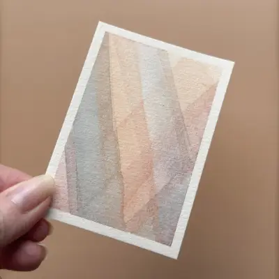 Crossing Paths - Abstract Watercolor aceo art card thumbnail 1