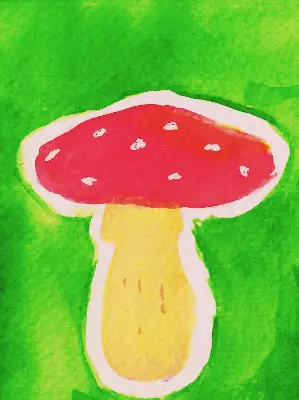 Fly Agaric Mushroom aceo art card thumbnail 1