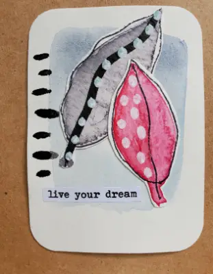 Live your dream aceo art card thumbnail 1