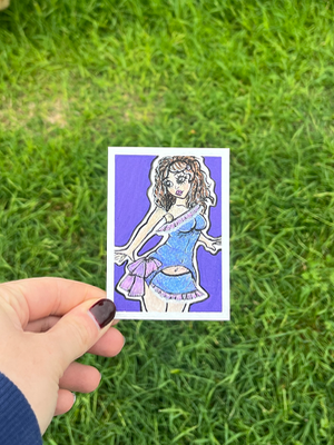 Star Girl aceo art card thumbnail 2