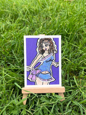 Star Girl aceo art card thumbnail 1