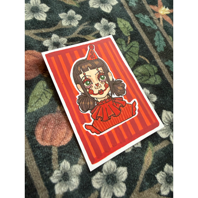Jester Girl #3 aceo art card thumbnail 2