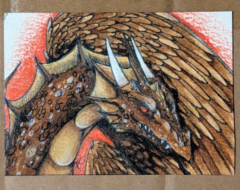 Dragon aceo art card