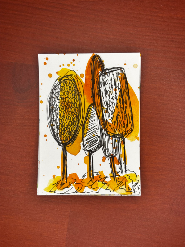 Autumn Whispers aceo art card