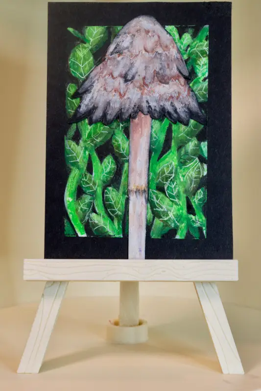 Inky Cap aceo art card