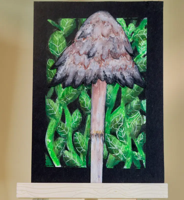 Inky Cap aceo art card