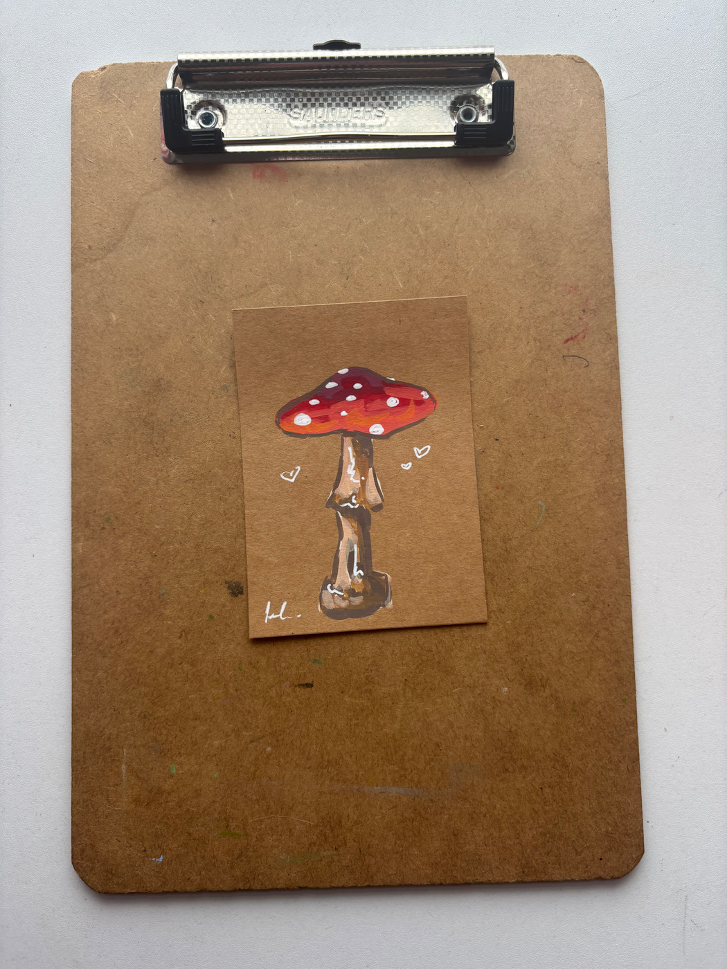 “Pretty Mushroom” aceo art card