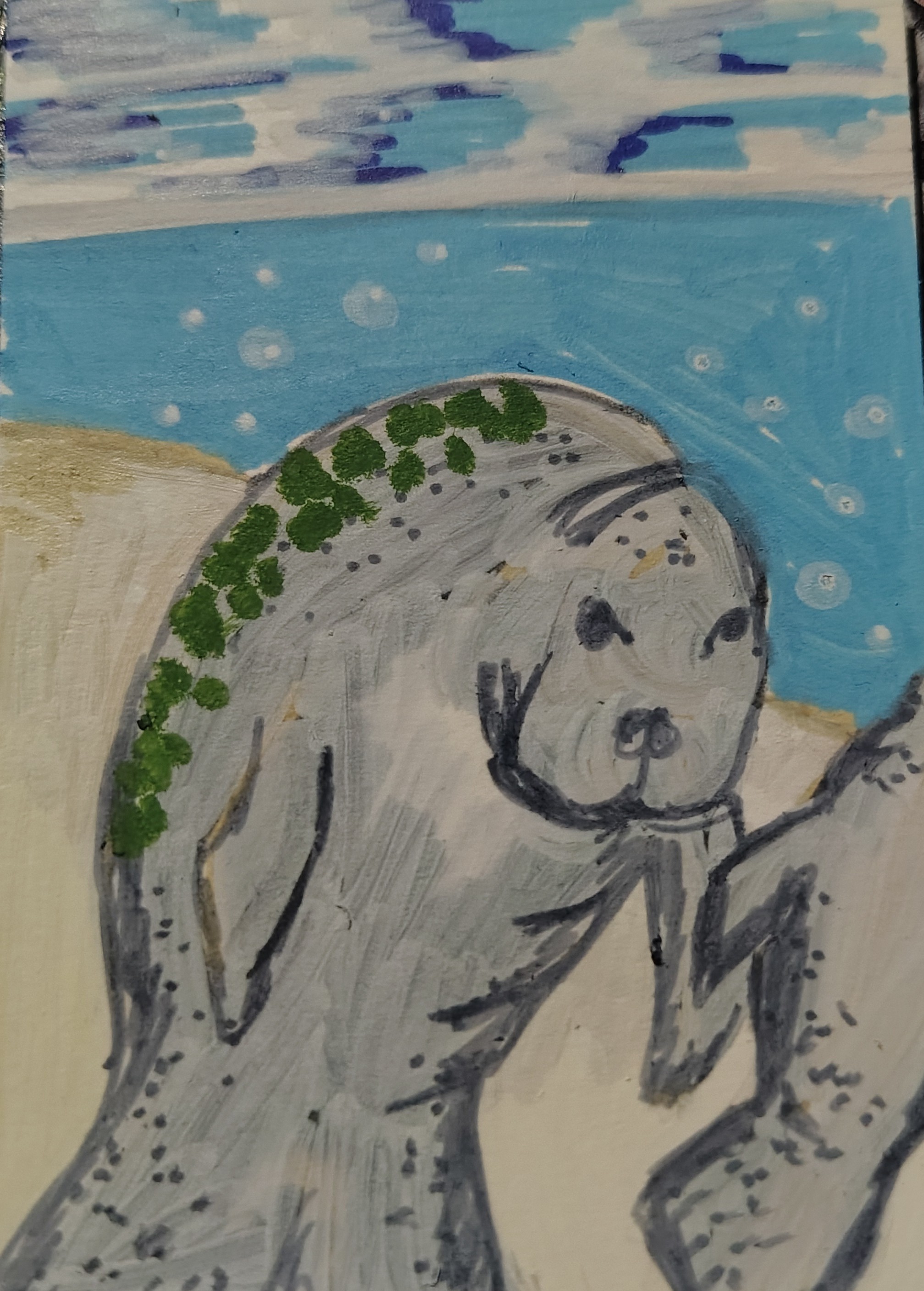 Manatee ninthhouseoracle aceo art card