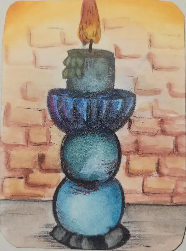 lamp light aceo art card