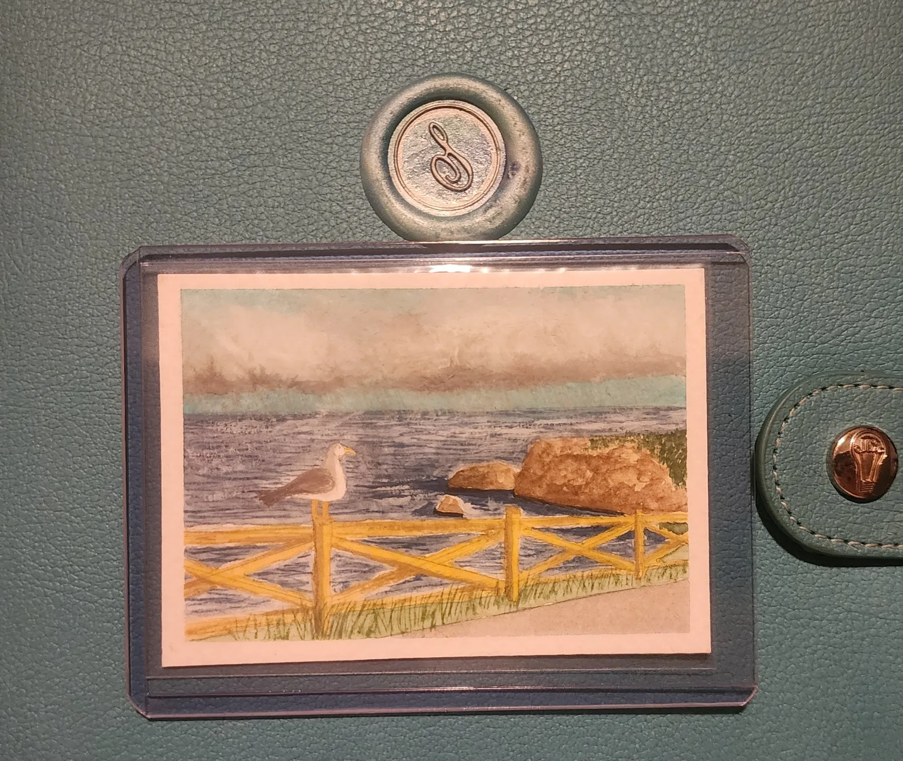 Coastal Summer Rain aceo art card